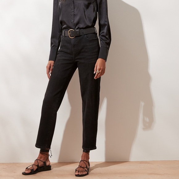 Banana Republic Denim - 2/$60 NWT BANANA REPUBLIC high rise straight jeans black